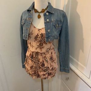 Abercrombie and Fitch Pink ruffled Romper